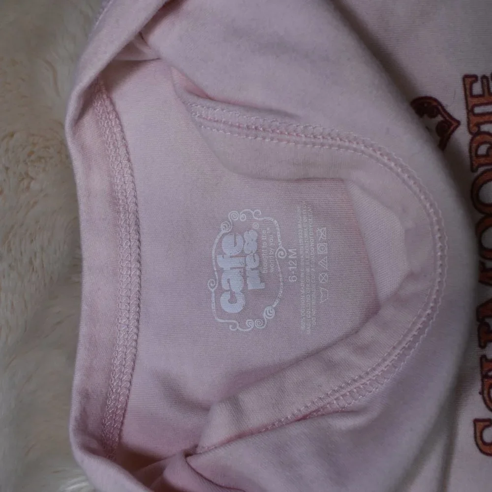Schmoopie Pink Baby One Piece Bodysuit 6-12 months